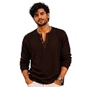 AUSK Men39s Waffle Knit Henley T-Shirt 
