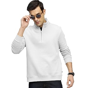 AUSK Mens Sweatshirt with Neck Zipper