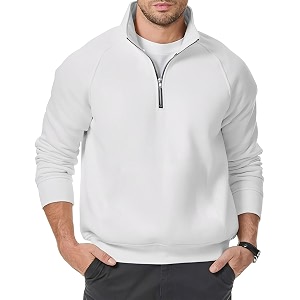AUSK Mens Sweatshirt with Neck Zipper