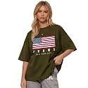 AUSK Oversized Front Printed Loose Fit T-Shirt