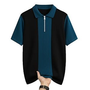 AUSK Womens Zip Neck Polo T-Shirt
