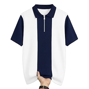 AUSK Womens Zip Neck Polo T-Shirt