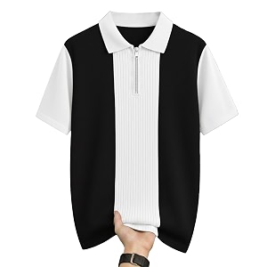 AUSK Womens Zip Neck Polo T-Shirt