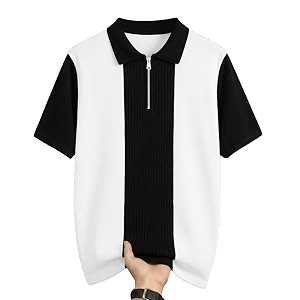 AUSK Womens Zip Neck Polo T-Shirt