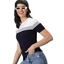 AUSK Women tRegular Fit Shirt with Round Neck Half Sleeves