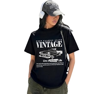 ausk womens loose fit printed t-shirts  drop shoulder oversized t shirt for women