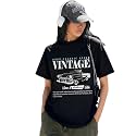 AUSK Womens Loose Fit Printed T-Shirts || Drop Shoulder Oversized T Shirt for Women