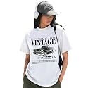 AUSK Womens Loose Fit Printed T-Shirts || Drop Shoulder Oversized T Shirt for Women