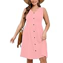 AusLook Plus Size Women Summer Dresses Sleeveless
