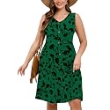 AusLook Plus Size Women Summer Dresses Sleeveless