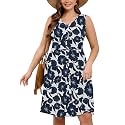 AusLook Plus Size Women Summer Dresses Sleeveless