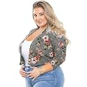 AusLook Women's Plus Size Shrug 3/4 Sleeve Lightweight Open Front Knit Cropped Bolero Cardigan Sweater 1X-5X