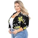 AusLook Women's Plus Size Shrug 3/4 Sleeve Lightweight Open Front Knit Cropped Bolero Cardigan Sweater 1X-5X