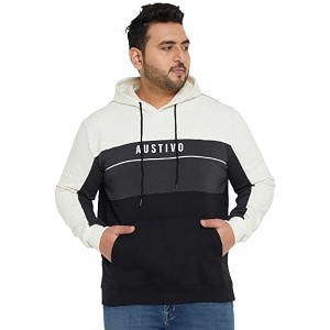 AUSTIVO Mens Multi Full Sleeve Printed Hooded