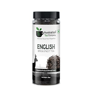 australian tea company english breakfast black loose leaf tea 40 cups - 80 grams  daily black tea  strong amp robust blend  farm fresh loose leaf