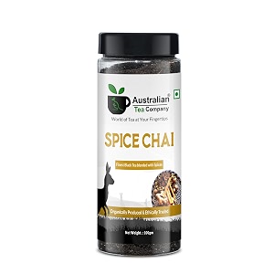 australian tea company premium spice chai 50 cups - 100 grams  100 natural  smooth flavorful robust  finest black tea blended with spices