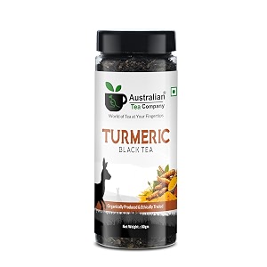 australian tea company turmeric loose leaf black tea 40 cups - 80 grams  boosts immunity and aids digestion  non-gmo - 100 natural