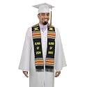 Authentic Kente Graduation Stole for Class of 2026 | Celebrate Your Culture with Traditional African Art Sash Design
