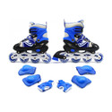 Authfort Inline Skates Adjustable Size Roller Skates with Protective Gear In-line Adults Size  5 UK - 9 UK