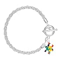 Autism awareness bracelets with sterling silver plated charm - perfect for awareness, gift-giving, fundraising &amp; more!