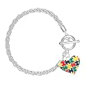 Autism awareness bracelets with sterling silver plated charm - perfect for awareness, gift-giving, fundraising &amp; more!