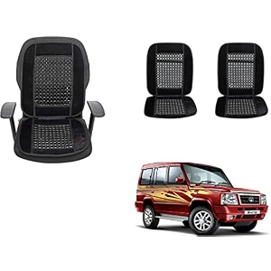 auto beast beaded plush velvet car seat cover cushion for car acupressure massage comfort marble bead cushion compatible with tata sumo velvet cushion1 pack_black