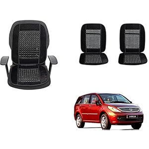 auto beast beaded plush velvet car seat cover cushion for car acupressure massage comfort marble bead cushion compatible with tata aria velvet cushion1 pack_black