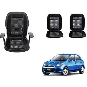auto beast beaded plush velvet car seat cover cushion for car acupressure massage comfort marble bead cushion compatible with nissan micra velvet cushion1 pack_black
