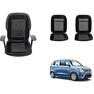 auto beast beaded plush velvet car seat cover cushion for car acupressure massage comfort marble bead cushion compatible with maruti suzuki wagonr 2019 velvet cushion1 pack_black