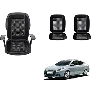 auto beast beaded plush velvet car seat cover cushion for car acupressure massage comfort marble bead cushion compatible with renault scala velvet cushion1 pack_black