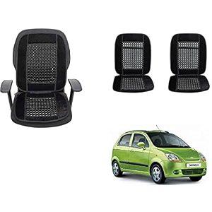 auto beast beaded plush velvet car seat cover cushion for car acupressure massage comfort marble bead cushion compatible with spark velvet cushion1 pack_black