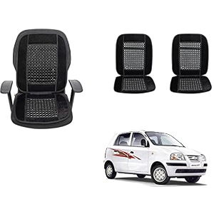 auto beast beaded plush velvet car seat cover cushion for car acupressure massage comfort marble bead cushion compatible with santro xing velvet cushion1 pack_black