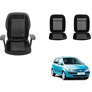 auto beast beaded plush velvet car seat cover cushion for car acupressure massage comfort marble bead cushion compatible with getz velvet cushion1 pack_black
