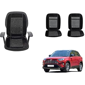 auto beast beaded plush velvet car seat cover cushion for car acupressure massage comfort marble bead cushion compatible with toyota urban cruiser velvet cushion1 pack_black