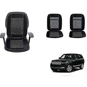 auto beast beaded plush velvet car seat cover cushion for car acupressure massage comfort marble bead cushion compatible with range rover velvet cushion1 pack_black
