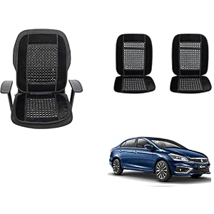auto beast beaded plush velvet car seat cover cushion for car acupressure massage comfort marble bead cushion compatible with maruti suzuki ciaz 2018 velvet cushion1 pack_black