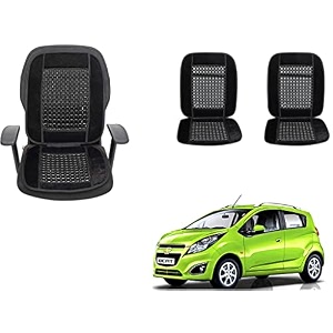 auto beast beaded plush velvet car seat cover cushion for car acupressure massage comfort marble bead cushion compatible with beat type 2 velvet cushion1 pack_black