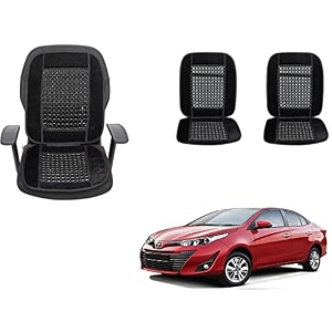 auto beast beaded plush velvet car seat cover cushion for car acupressure massage comfort marble bead cushion compatible with toyota yaris velvet cushion1 pack_black