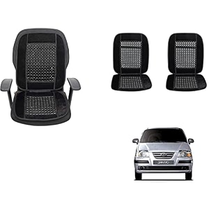 auto beast beaded plush velvet car seat cover cushion for car acupressure massage comfort marble bead cushion compatible with santro velvet cushion1 pack_black