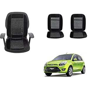 auto beast beaded plush velvet car seat cover cushion for car acupressure massage comfort marble bead cushion compatible with figo type 1 velvet cushion1 pack_black