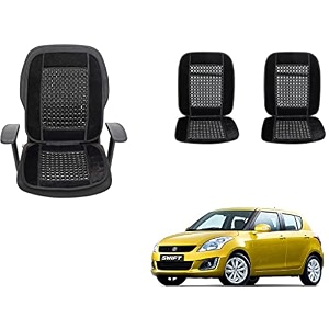 auto beast beaded plush velvet car seat cover cushion for car acupressure massage comfort marble bead cushion compatible with maruti suzuki swift type 4 velvet cushion1 pack_black
