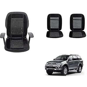 auto beast beaded plush velvet car seat cover cushion for car acupressure massage comfort marble bead cushion compatible with mitsubishi pajero sport velvet cushion1 pack_black