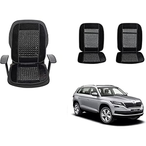 auto beast beaded plush velvet car seat cover cushion for car acupressure massage comfort marble bead cushion compatible with skoda kodiaq velvet cushion1 pack_black