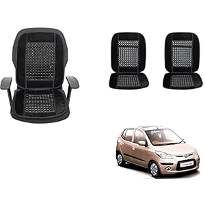 auto beast beaded plush velvet car seat cover cushion for car acupressure massage comfort marble bead cushion compatible with i10 type 1 velvet cushion1 pack_black