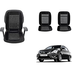 auto beast beaded plush velvet car seat cover cushion for car acupressure massage comfort marble bead cushion compatible with nissan sunny new velvet cushion1 pack_black