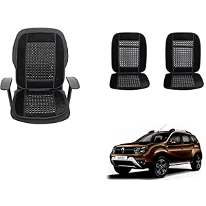 auto beast beaded plush velvet car seat cover cushion for car acupressure massage comfort marble bead cushion compatible with renault duster 2016 velvet cushion1 pack_black