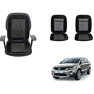 auto beast beaded plush velvet car seat cover cushion for car acupressure massage comfort marble bead cushion compatible with tata hexa velvet cushion1 pack_black