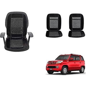 auto beast beaded plush velvet car seat cover cushion for car acupressure massage comfort marble bead cushion compatible with mahindra tuv 300 velvet cushion1 pack_black