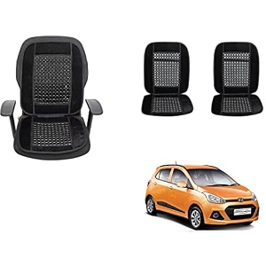auto beast beaded plush velvet car seat cover cushion for car acupressure massage comfort marble bead cushion compatible with i10 grand velvet cushion1 pack_black