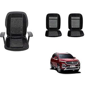 auto beast beaded plush velvet car seat cover cushion for car acupressure massage comfort marble bead cushion compatible with mg hector velvet cushion1 pack_black